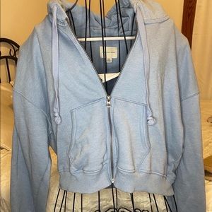 American Eagle Cropped Zip-Up Hoodie